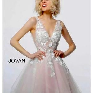 Jovani white and light pink style 16648